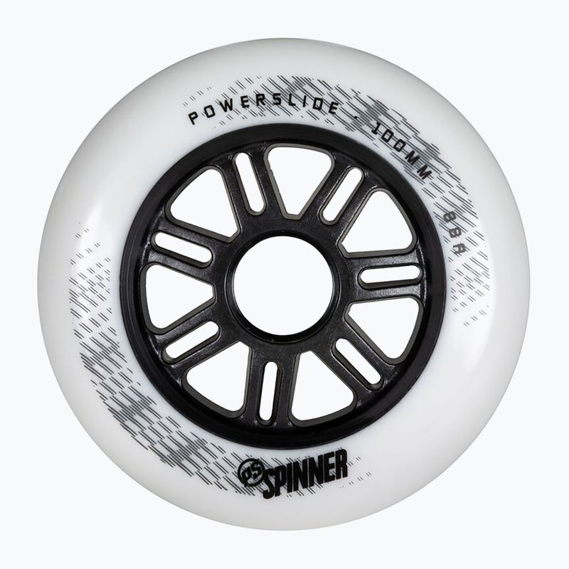 Kółka do rolek Powerslide Spinner 100 mm/88A 3 szt. white