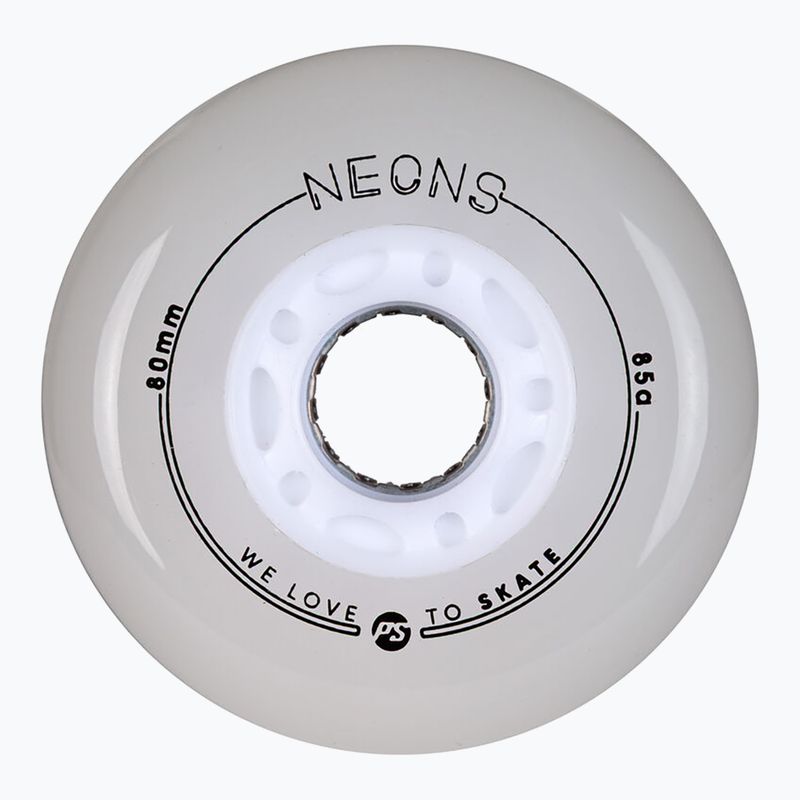 Kółka do rolek Powerslide Neons LED 80 mm/85A 4 szt. white