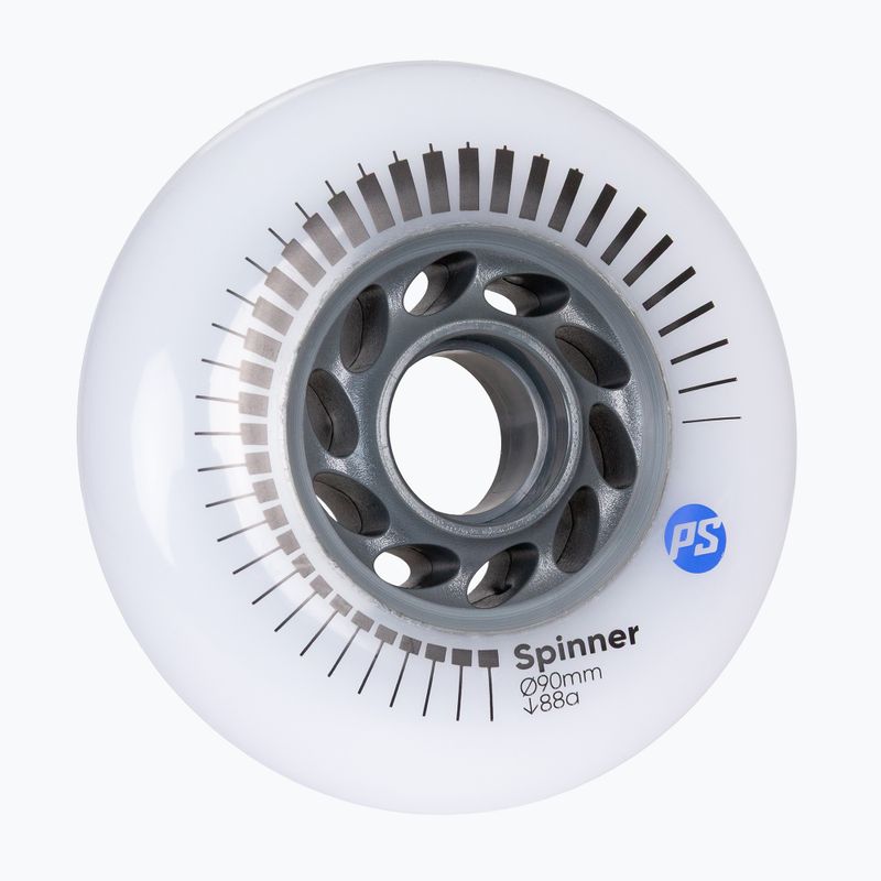 Kółka do rolek Powerslide Spinner 90 mm/88A 4 szt. white 2