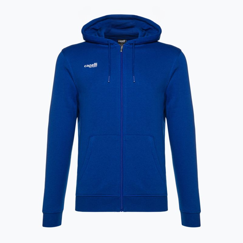 Bluza piłkarska męska Capelli Basics Adult Zip Hoodie royal blue