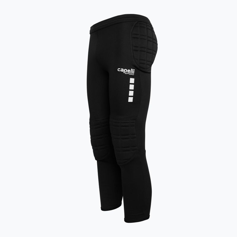 Spodnie bramkarskie dziecięce Capelli Basics I Youth Goalkeeper with Padding black/white 3