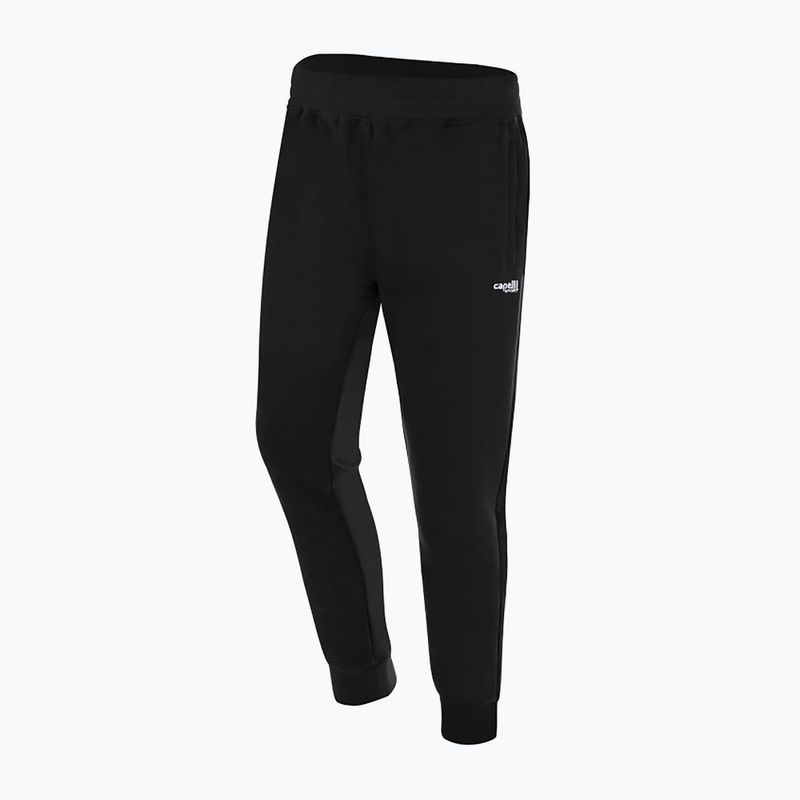 Spodnie piłkarskie dziecięce Capelli Basics Youth Tapered French Terry black/white 4
