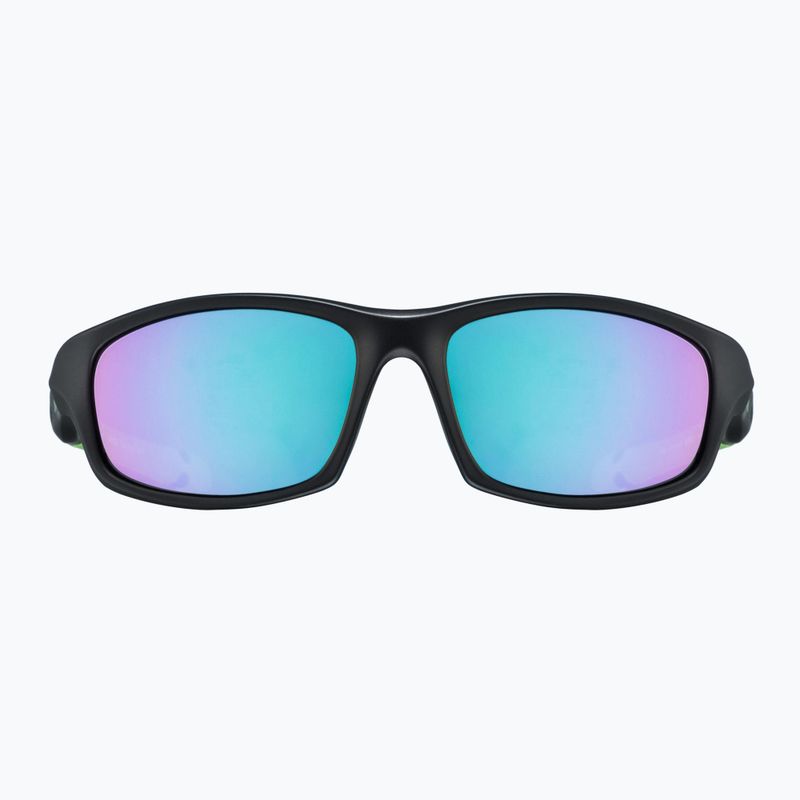 Okulary przeciwsłoneczne dziecięce UVEX Sportstyle 507 black matt/green/mirror green 10