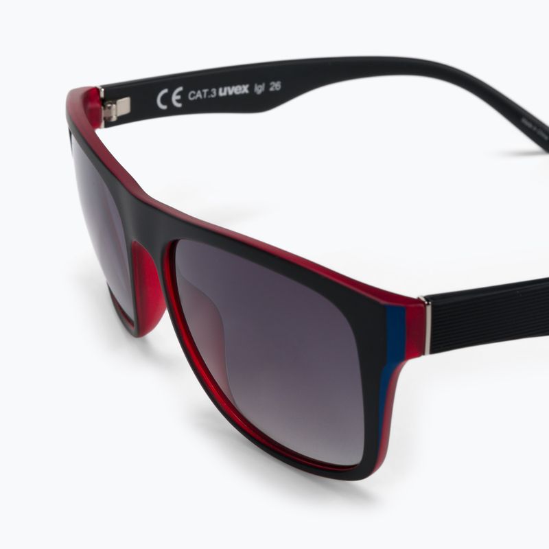Okulary przeciwsłoneczne UVEX Lgl 26 black red/litemirror smoke degrade 5