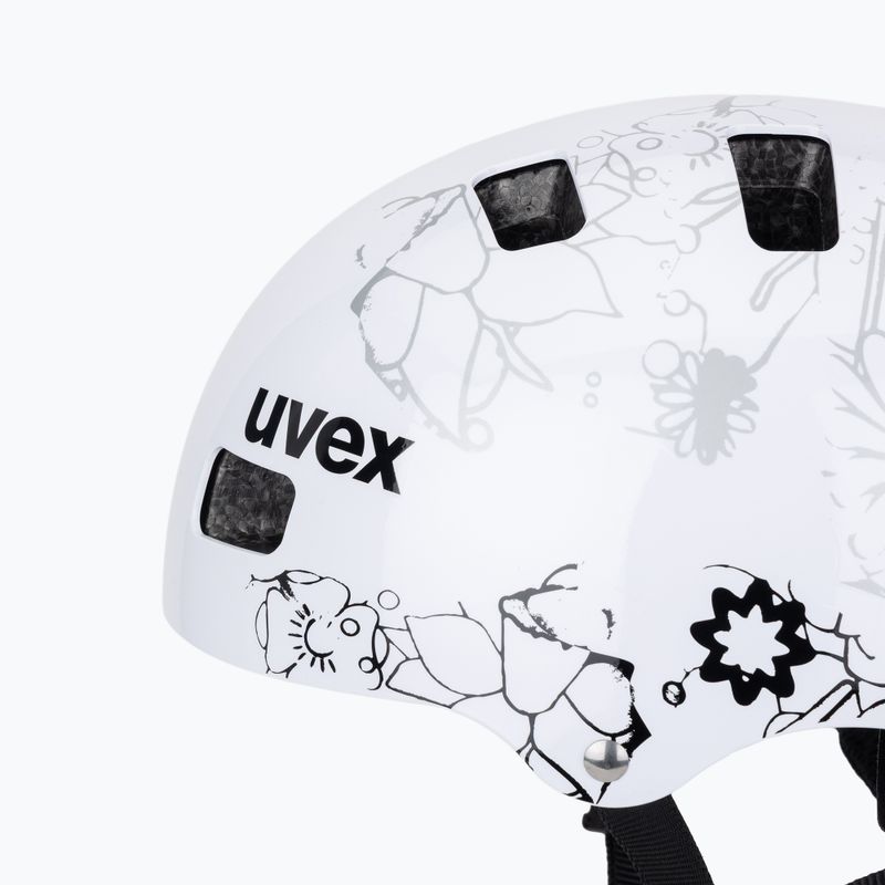 Kask dziecięcy UVEX Kid 3 white flower/black 7