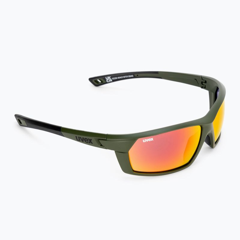 Okulary przeciwsłoneczne UVEX Sportstyle 225 olive green mat/mirror silver