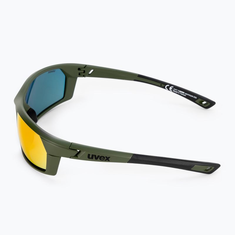 Okulary przeciwsłoneczne UVEX Sportstyle 225 olive green mat/mirror silver 4