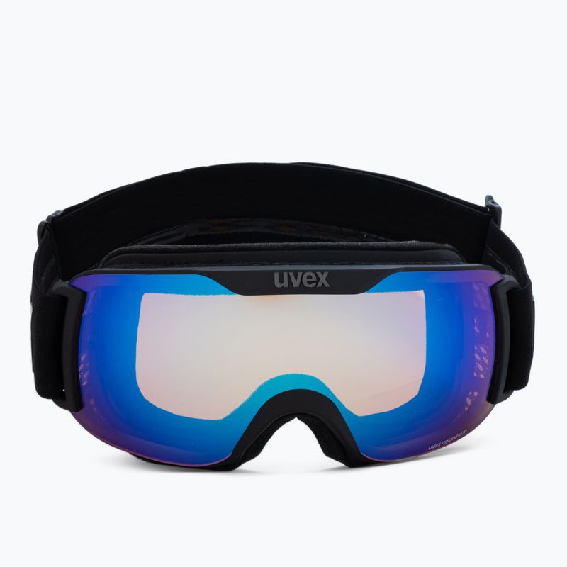 Gogle narciarskie UVEX Downhill 2000 S CV black matt/mirror blue colorvision yellow 2