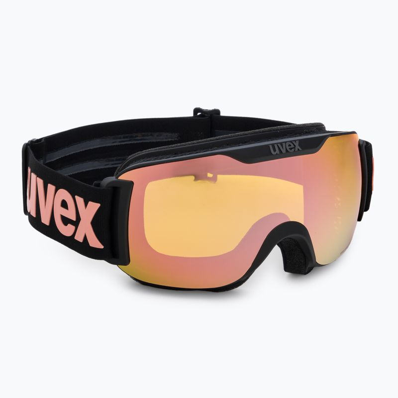 Gogle narciarskie UVEX Downhill 2000 S black matt/mirror rose colorvision yellow