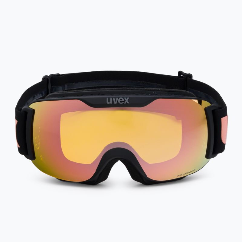 Gogle narciarskie UVEX Downhill 2000 S black matt/mirror rose colorvision yellow 2