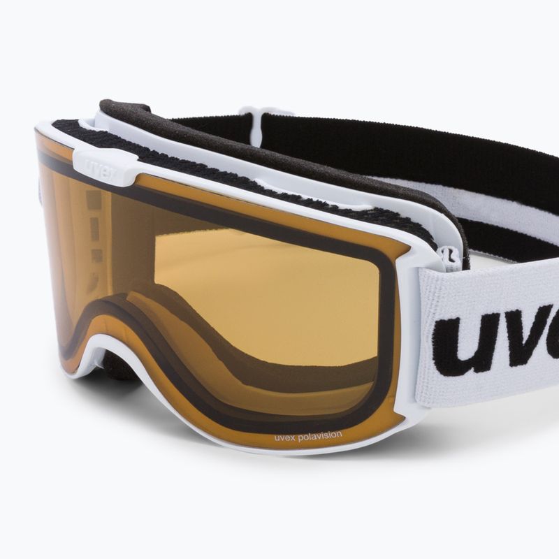 Gogle narciarskie UVEX Skyper P white matt/polavision brown/clear 5