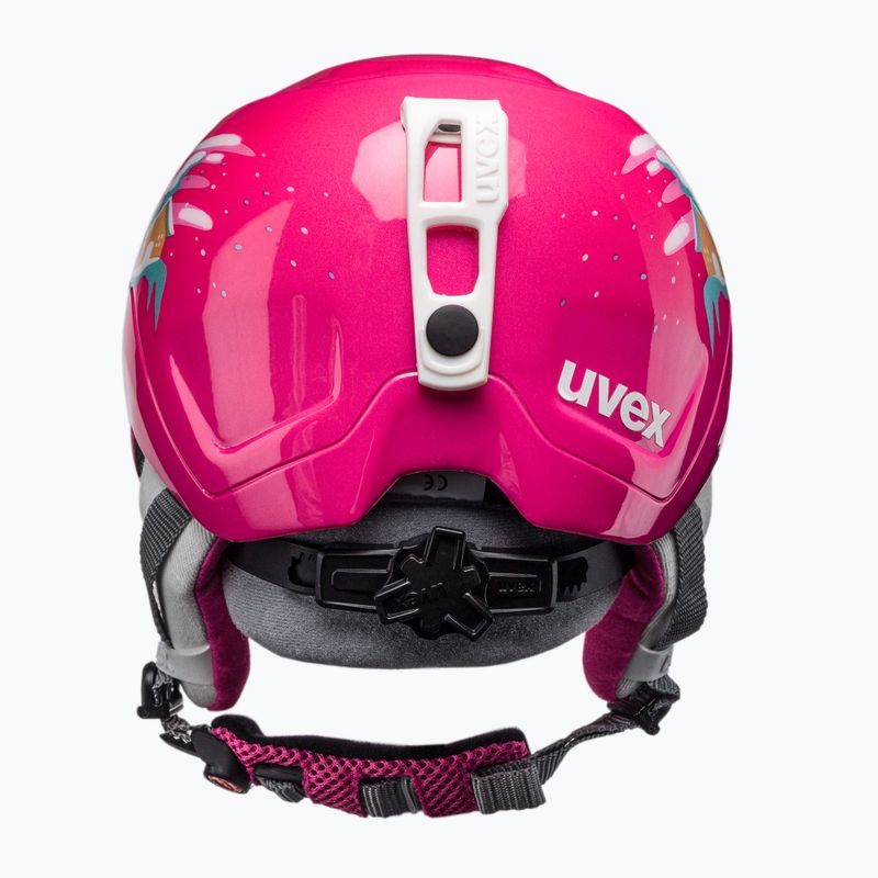 Kask narciarski dziecięcy UVEX Manic pink penguin 3