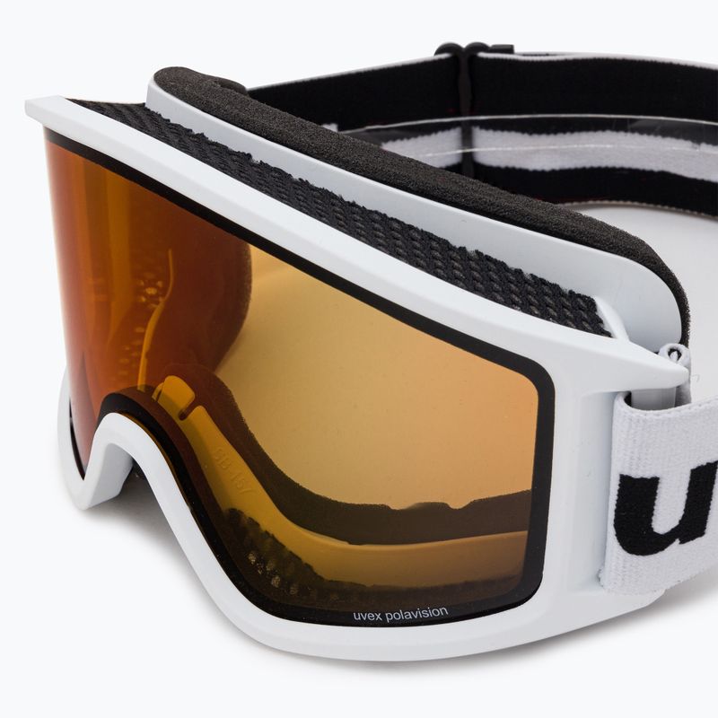 Gogle narciarskie UVEX G.gl 3000 P white matt/polavision brown clear 5