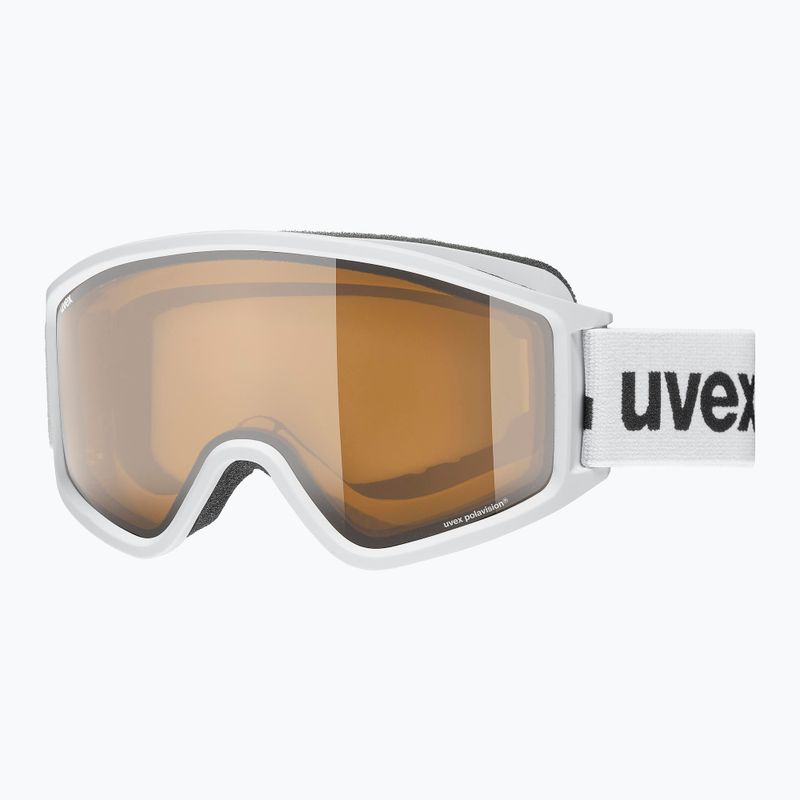 Gogle narciarskie UVEX G.gl 3000 P white matt/polavision brown clear 6