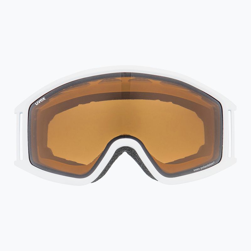 Gogle narciarskie UVEX G.gl 3000 P white matt/polavision brown clear 7