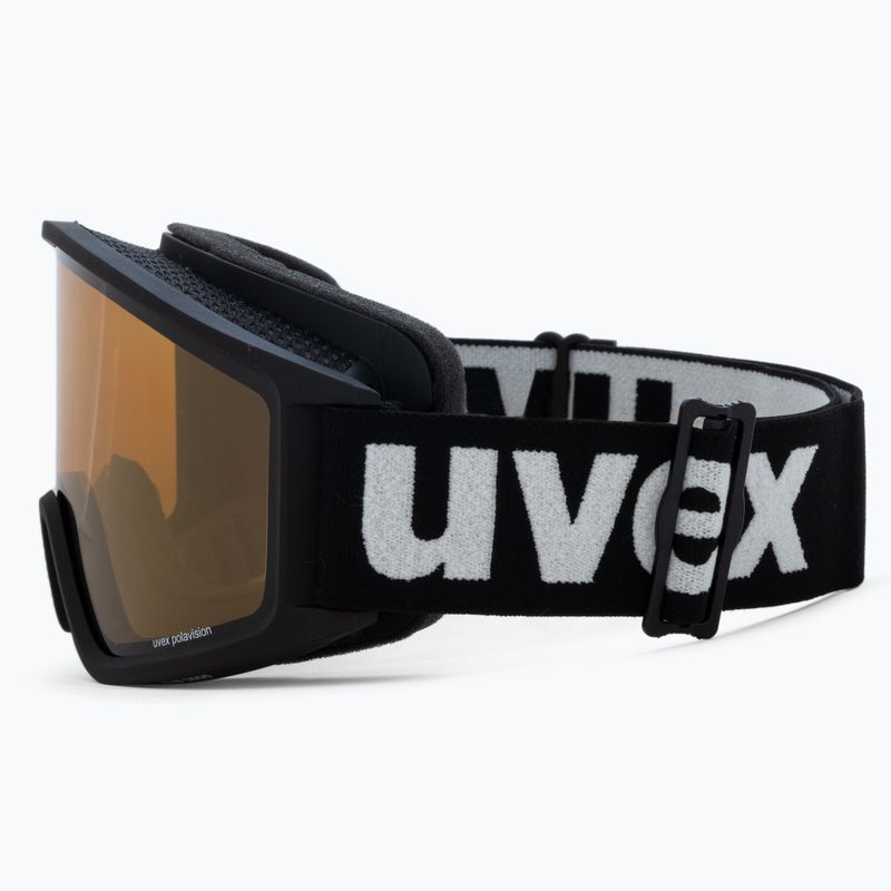 Gogle narciarskie UVEX G.gl 3000 P black matt/polavision brown clear 4