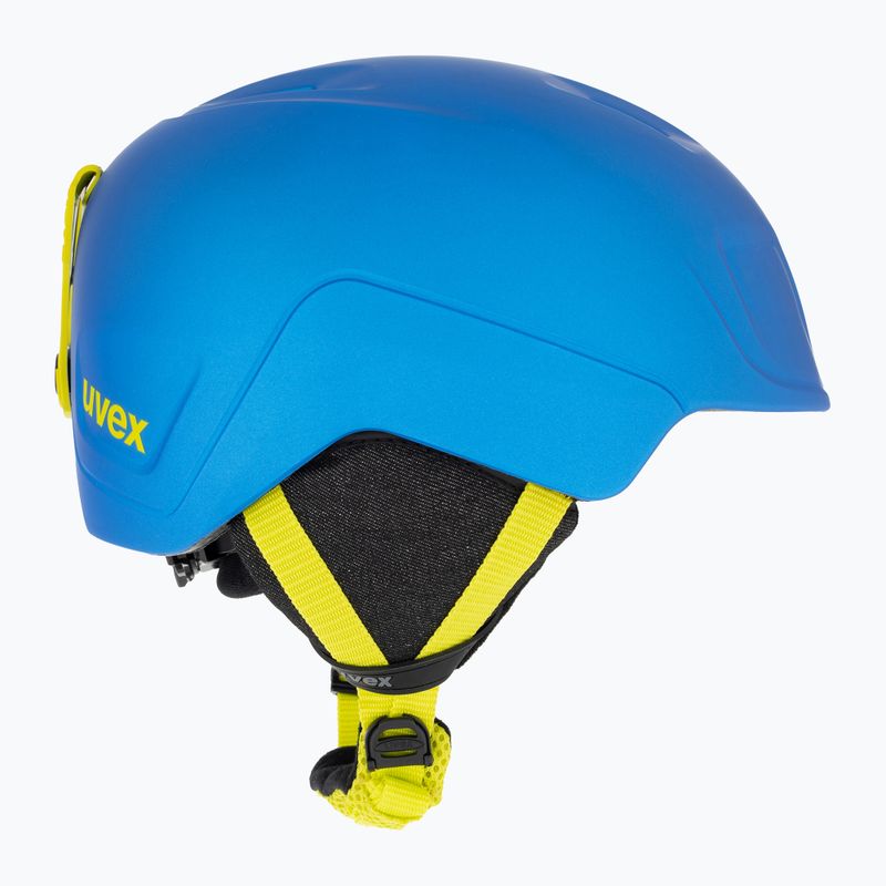 Kask narciarski dziecięcy UVEX Manic Pro blue/lime mat 4