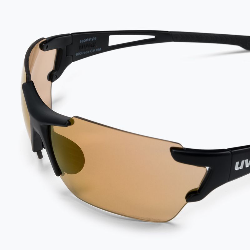Okulary przeciwsłoneczne UVEX Sportstyle 803 Race CV V black matt/colorvision litemirror red 5