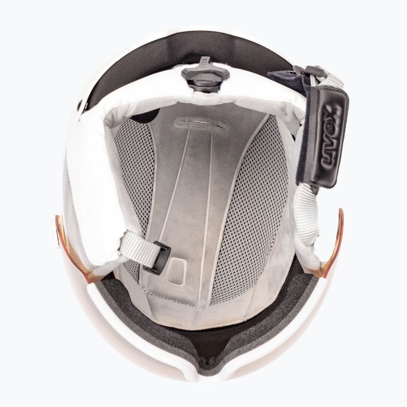 Kask narciarski UVEX Hlmt 600 visor all white mat 5