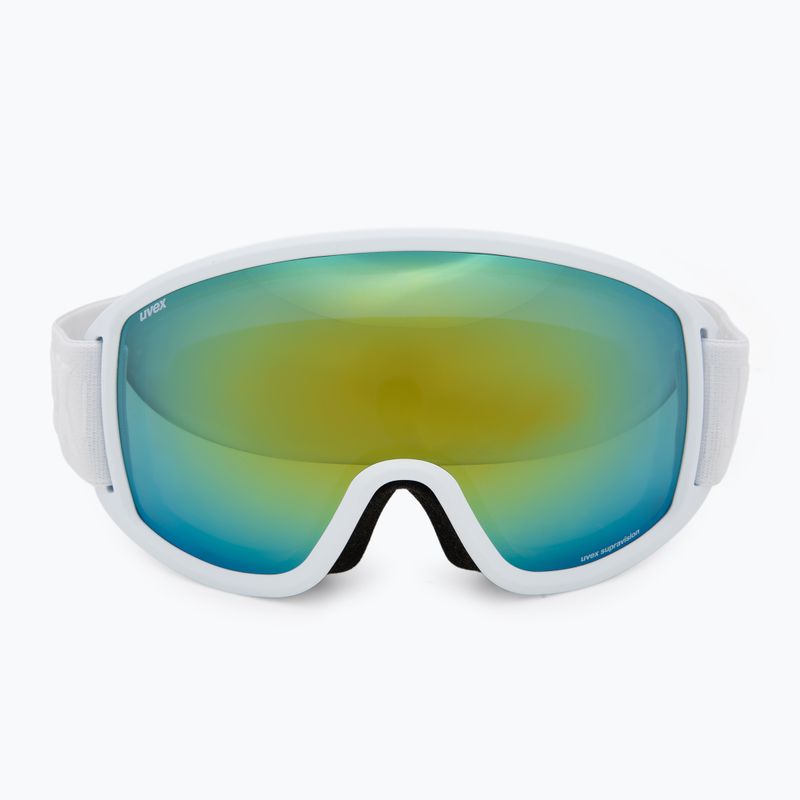 Gogle narciarskie UVEX Topic white matt/mirror orange blue 2