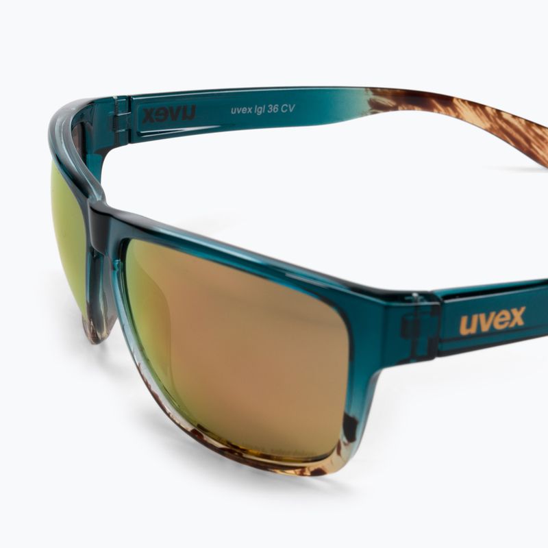 Okulary przeciwsłoneczne UVEX Lgl 36 CV peacocksand/colorvision mirror champagne 5