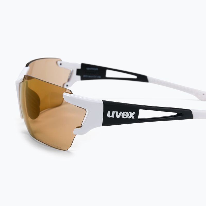 Okulary przeciwsłoneczne UVEX Sportstyle 803 Race CV V white black matt/colorvision litermirror red 4