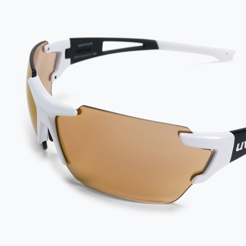 Okulary przeciwsłoneczne UVEX Sportstyle 803 Race CV V white black matt/colorvision litermirror red 5