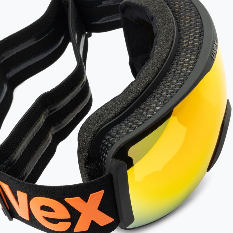 Gogle narciarskie UVEX Downhill 2100 CV black matt/mirror orange colorvision yellow 5