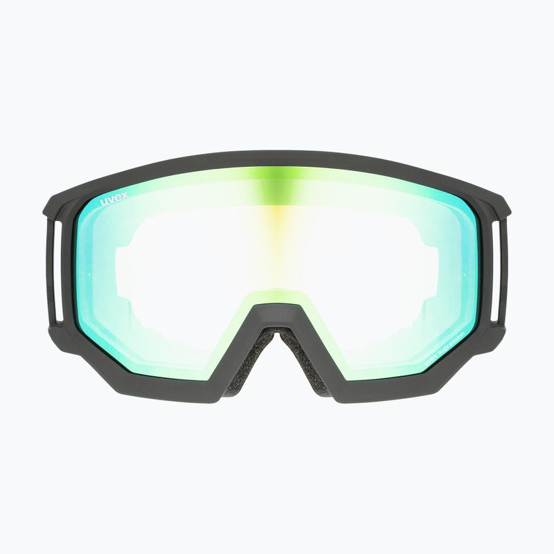 Gogle narciarskie UVEX Athletic FM black matt/mirror green/clear/lasergold lite 6