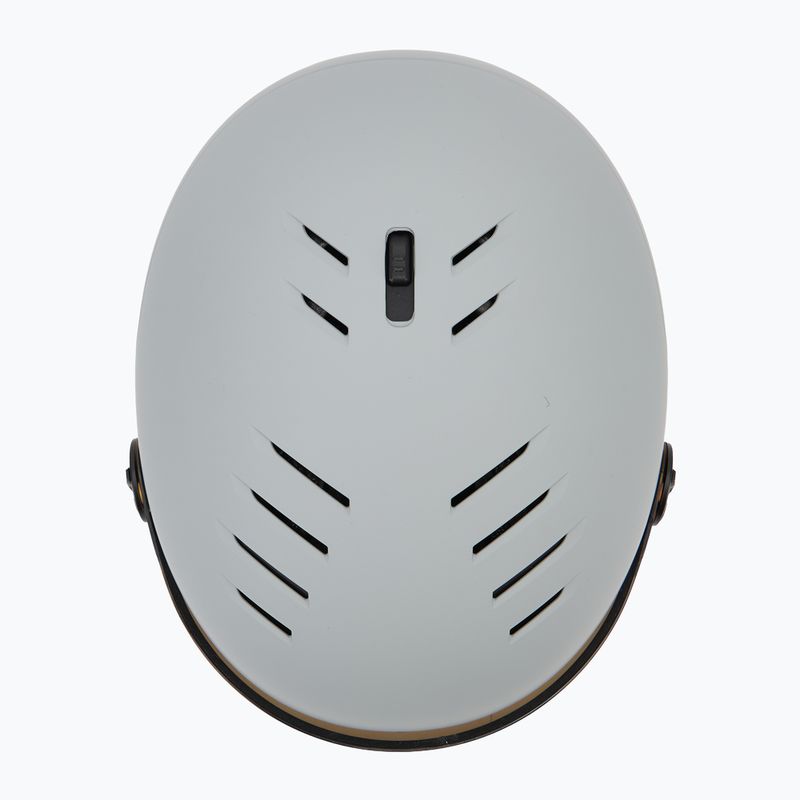 Kask narciarski UVEX Wanted Visor rhino matt/mirror blue/smoke 5