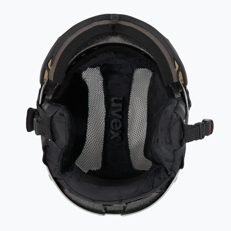 Kask narciarski UVEX Wanted Visor rhino matt/mirror blue/smoke 6