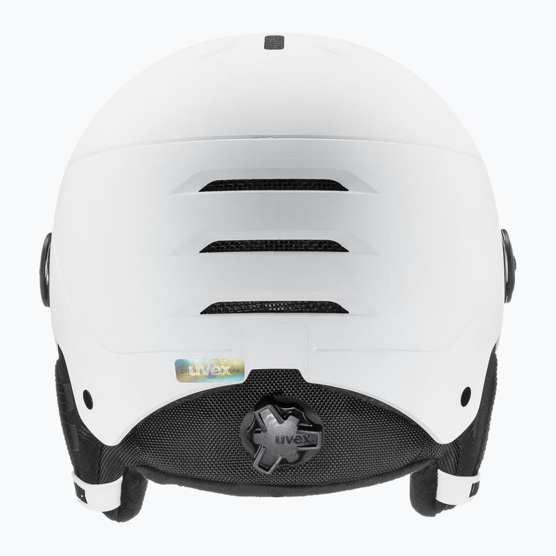 Kask narciarski dziecięcy UVEX Rocket Visor Jr white/black matt/mirror blue/smoke 3
