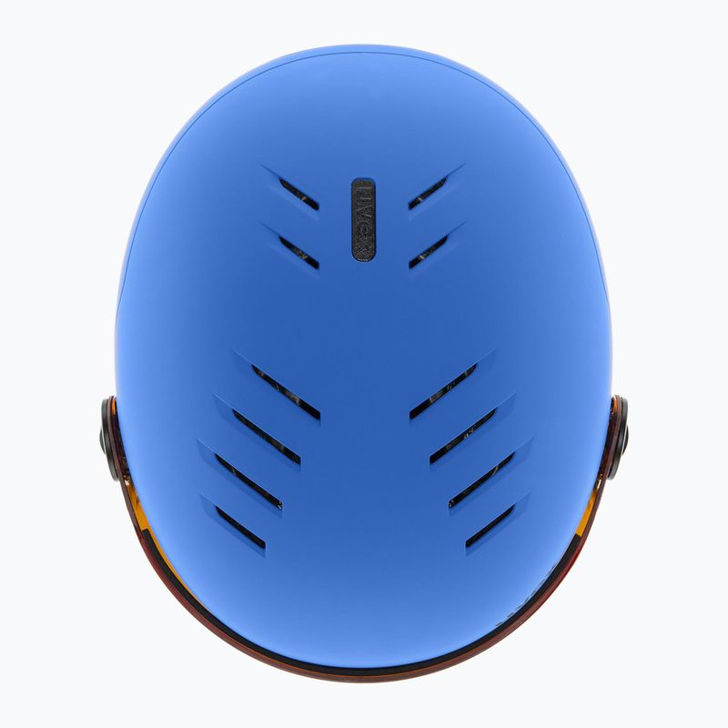 Kask narciarski dziecięcy UVEX Rocket Visor Jr blue matt/mirror blue/smoke 4