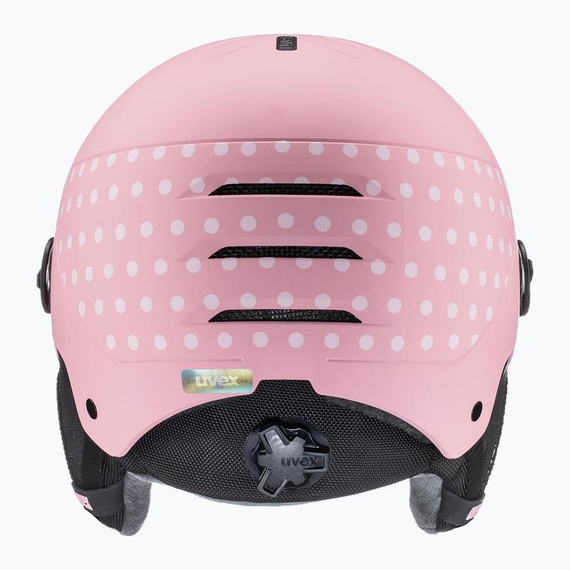 Kask narciarski dziecięcy UVEX Rocket Visor Jr pink confetti matt/mirror silver/lasergold lite 4