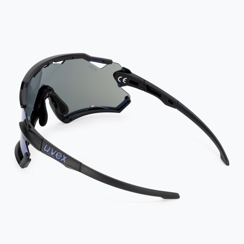 Okulary przeciwsłoneczne UVEX Sportstyle 228 black matt/mirror blue 2
