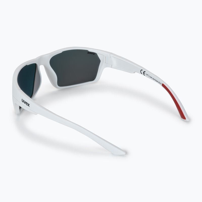 Okulary przeciwsłoneczne UVEX Sportstyle 233 P white matt/polavision mirror red 2