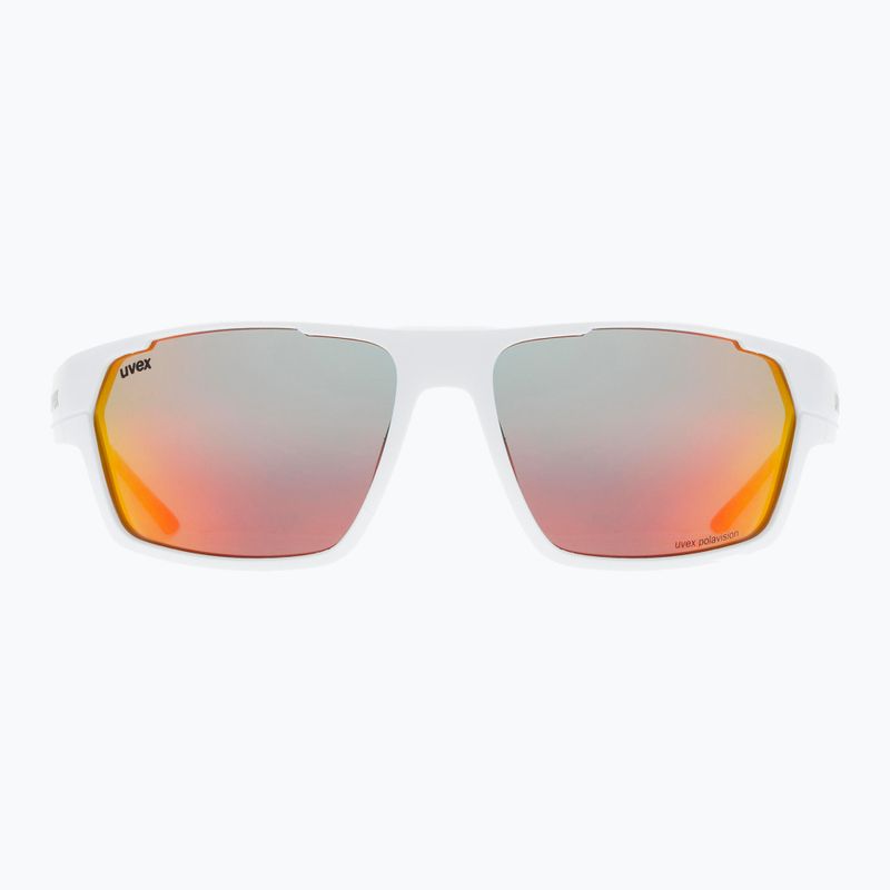 Okulary przeciwsłoneczne UVEX Sportstyle 233 P white matt/polavision mirror red 7