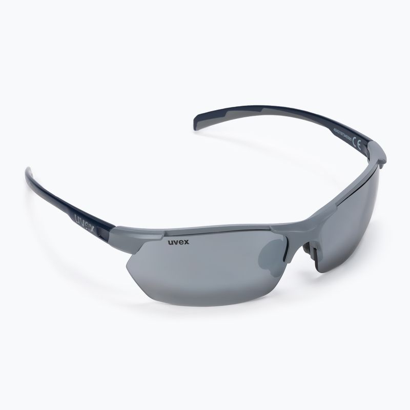Okulary przeciwsłoneczne UVEX Sportstyle 114 Set rhino deep space mat/litemirror silver/orange