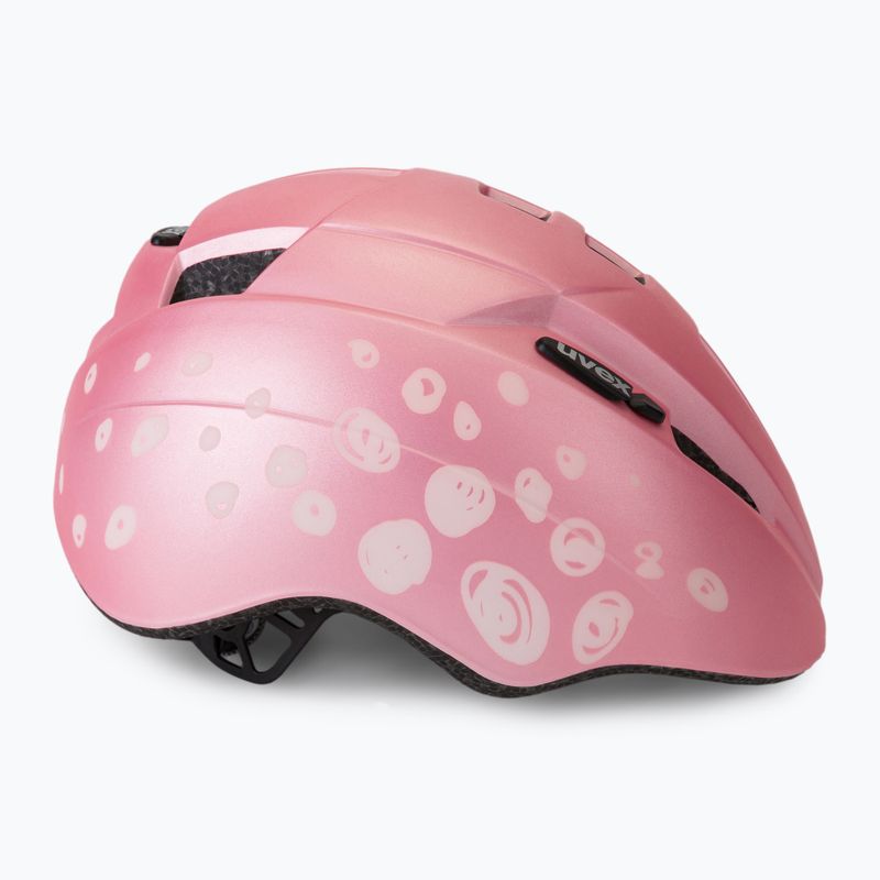 Kask rowerowy dziecięcy UVEX Kid 2 CC pink polka dots matt 3