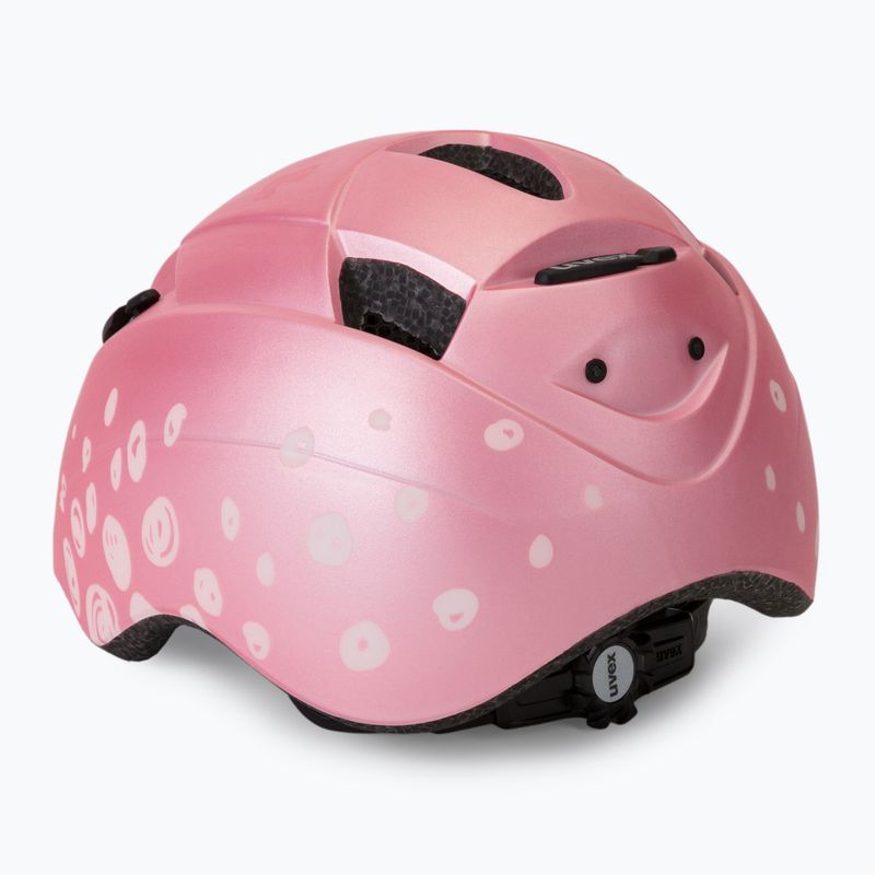 Kask rowerowy dziecięcy UVEX Kid 2 CC pink polka dots matt 4