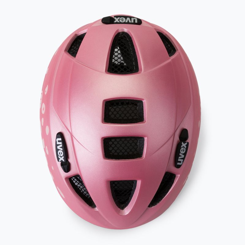 Kask rowerowy dziecięcy UVEX Kid 2 CC pink polka dots matt 6