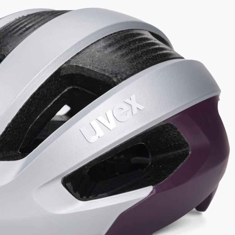 Kask rowerowy UVEX Rise CC WE silver plum we 7