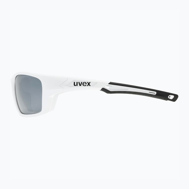 Okulary przeciwsłoneczne UVEX Sportstyle 232 P white matt/polavision mirror silver 6