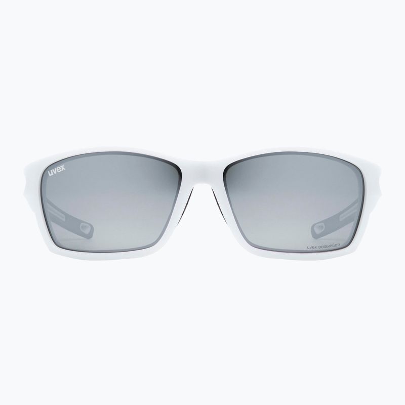 Okulary przeciwsłoneczne UVEX Sportstyle 232 P white matt/polavision mirror silver 7