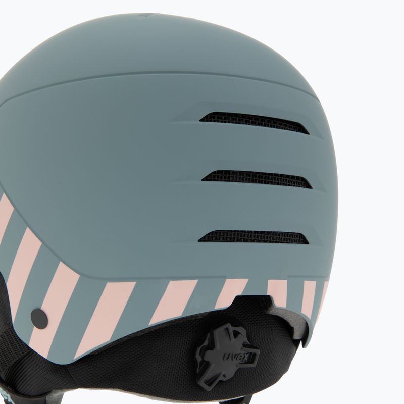 Kask narciarski dziecięcy UVEX Rocket Visor Jr rhino/blush matt/mirror silver/lasergold lite 8