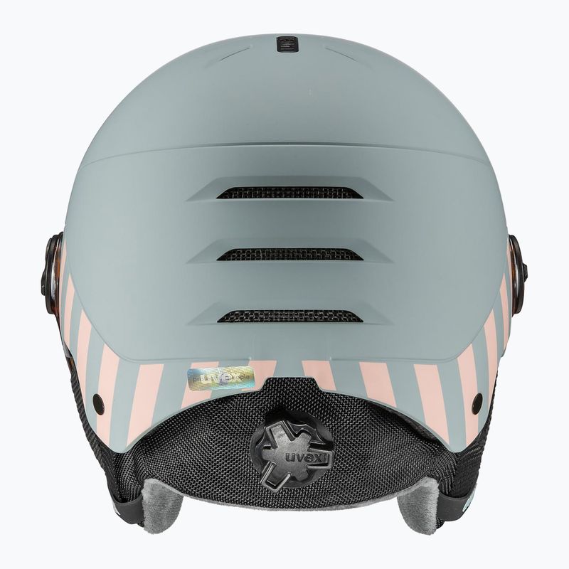 Kask narciarski dziecięcy UVEX Rocket Visor Jr rhino/blush matt/mirror silver/lasergold lite 3