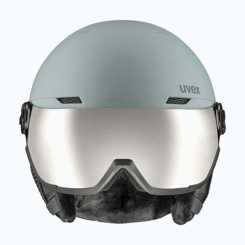 Kask narciarski UVEX Wanted Visor glacier/rhino matt/mirror silver smoke 7