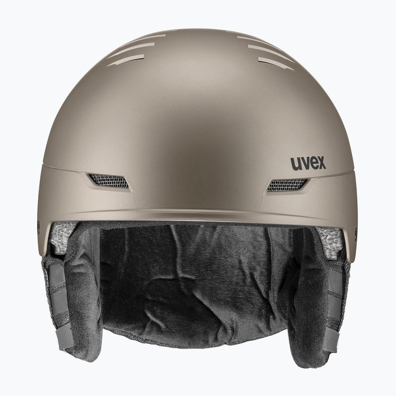 Kask narciarski UVEX Wanted Soft gold silver stripes mat 11