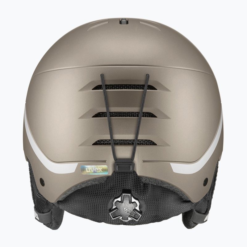 Kask narciarski UVEX Wanted Soft gold silver stripes mat 12
