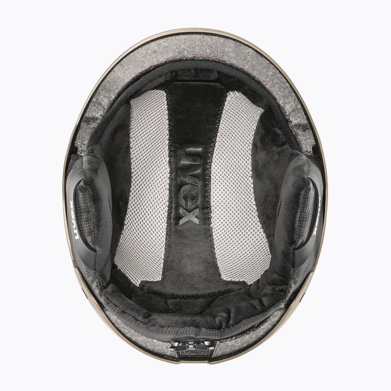Kask narciarski UVEX Wanted Soft gold silver stripes mat 14